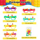 Hxezoc 12 Pcs Diy Building Bricks Glasses Building Blocks Games For Kids Creative Building Block Glasses Party Favors, Carnival Birthday Party Games Supplies