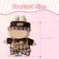 17cm Doll Clothes Labubu Clothes for 6.7inch(17cm) Dolls enhanced Doll Outfit with Hat and Accessories(Clothes Only) (Brown Purple)