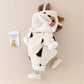 BABWWNIX Toddler Baby Boy Girl Halloween Animal Costume Fuzzy Warm Hooded Romper Funny Cosplay Zip-Up Jumpsuit Outfits Gifts (C-