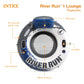 Intex River Run 1-Person Inflatable Floating Water Lounge Tube Raft with Backrest  Cup Holders  and Mesh Bottom for Lake  Pool  River & Ocean  2 Pack