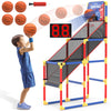 Kids Arcade Basketball Game With Electronic Scoreboard And Cheer Sounds, Indoor Outdoor Basketball Hoop With 4 Balls, Game Toy Gift For Ages 3-12 Boys And Girls