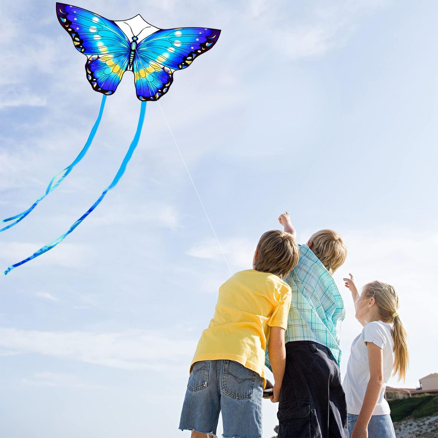 Honbo Butterfly Kites For Kids & Adults,55'' X 28'' Large Beginner Kite For Kids Ages 4-8,Easy To Fly For Beginners, Each Kite W