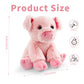 Stuffed Pig Sitting Toys Plush Animal  Realistic Animal Characters Stuffed Filled in Limbs 8.5 Inch Soft Huggable Gifts for Kids with Stuffed Animals Birthday Gift for Girls Boys