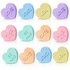 Gersoniel 12 Pack Valentines Day Hearts Chalk for Kids Conversation Hearts Colorful Classroom Decor for Teacher Class School Nur