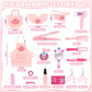 Sanlebi Hair Salon Toys For Girls, 25 Pcs Pretend Play Hair Styling Toy Set For Kids 3-6 With Hair Dryer, Barber Scissors And St