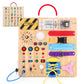 Iabedi Busy Board,Montessori Toys For 1-3 Years Old, Wooden Toddler Toys, Sensory Travel Toys, Ideal Gift For 1+ Year Old Boys (