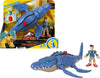 Fisher-Price Imaginext Jurassic World Mosasaurus & Kenji Figure Set, 40 Pieces, Multicolor, Ages 3+