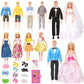 Sotogo 33 Pieces Doll Clothes And Accessories For 11.5 Inch Girl Boy Doll Wedding Playset Include 12 Sets Doll Groom Suit/Weddin