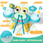 Zsinb Toddler Drum Set with Microphone, Small, Blue, Plastic, Model BY-6233, Ideal Musical Toy for 1-3 Year Olds, Birthday Gift