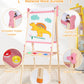 YOHOOLYO Kids Easel Wooden Children Art Easel Paper Roll,Double Sided Magnetic Whiteboard Chalkboard Dry Eraser Adjustable Heigh