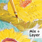 Faber-Castell Paint By Number Museum Series - Paint Your Own Sunflowers By Vincent Van Gogh (Packaging May Vary)