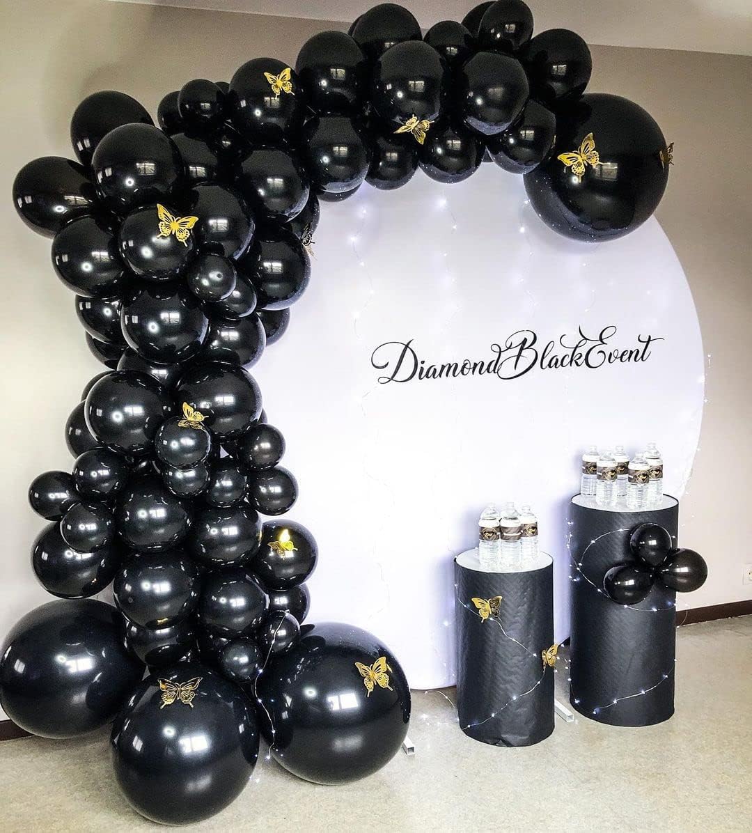 Black Balloons In Different Sizes 5 10 12 18Inch-134Pcs Black Balloons For Garland Arch