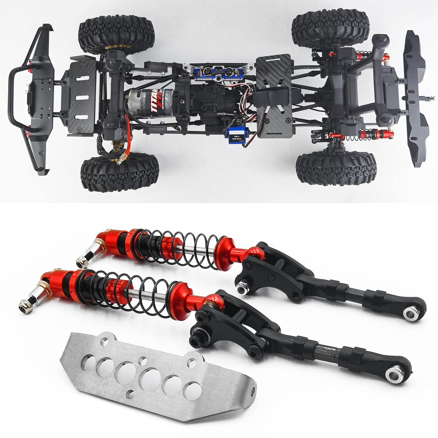 MORLORDY RC Cantilever Kits Shock Absorber 80mm for 1/10 Scale RC Crawler Car TRX4 Upgrades