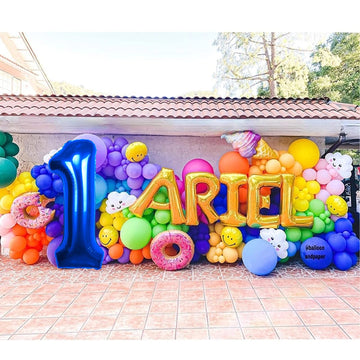 40 Inch Big Blue 1 Balloon Number 1 Large Foil Helium Number Balloons 0-9 Jumbo Giant Happy 1St Birthday Party Decorations For B
