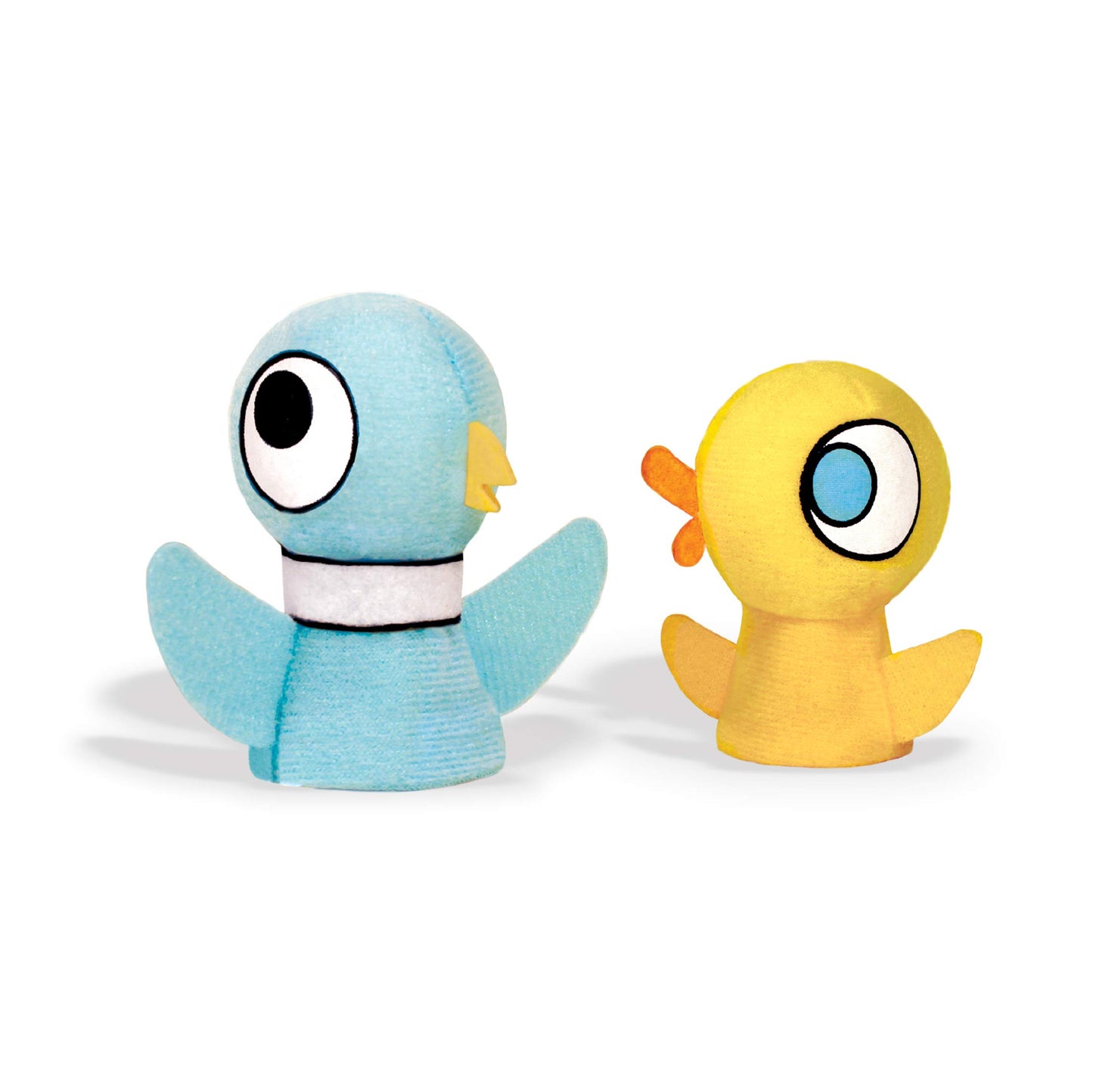 YOTTOY Mo Willems Collection Pigeon & Duckling Finger Puppets - Plush, Set of 2, Model 673