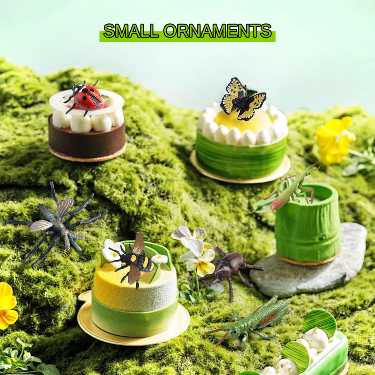 Toothy Insects Insect Plant Figures Toys 20Pcs, Realistic Plastic Bugs Flower Figurin ...