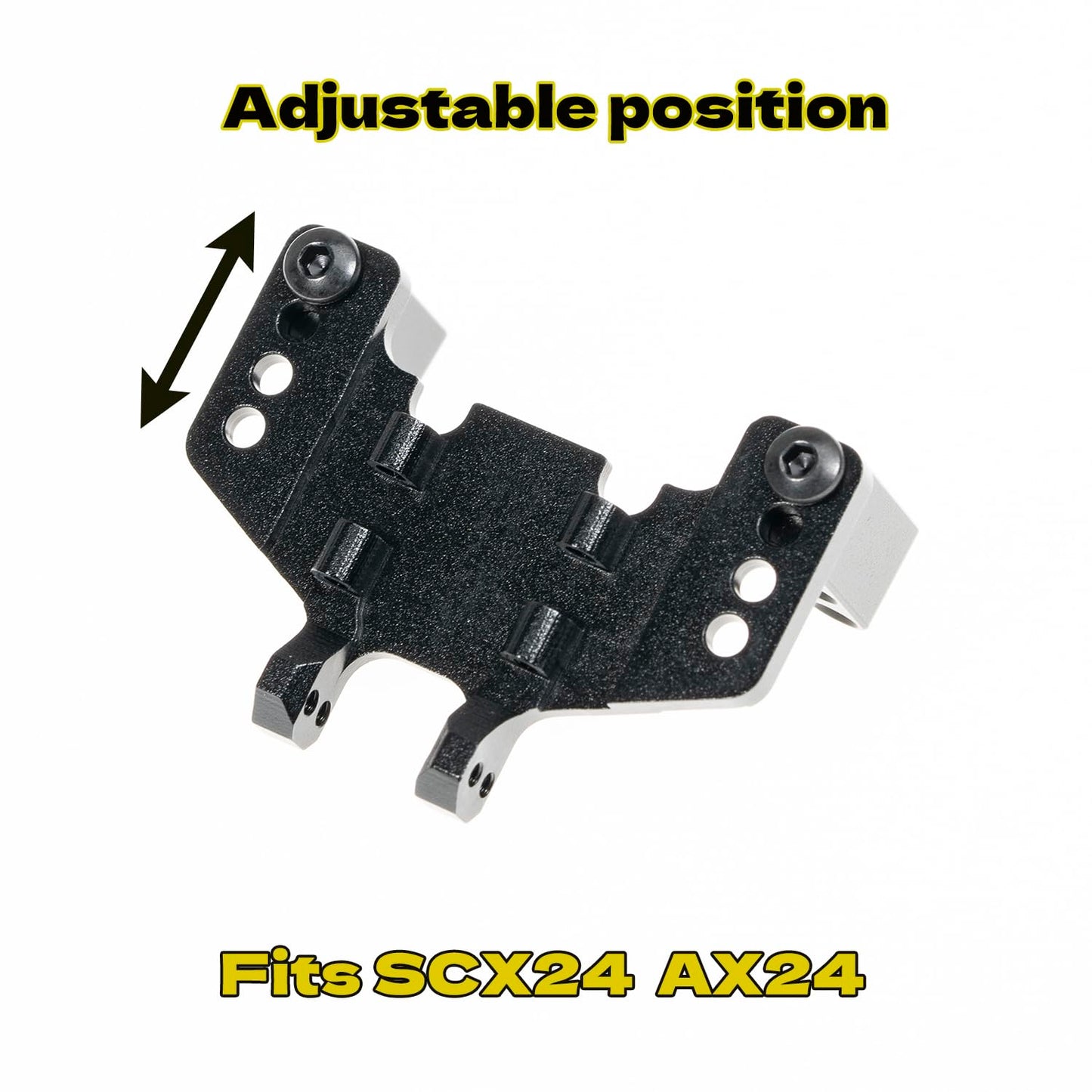 RampCrab Servo Mount Bracket for SCX24 AX24, Adjustable Servo Mount Bracket, 1/24 RC Car Steering Servo Mount for Axial SCX24 Br