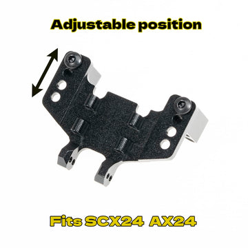 RampCrab Servo Mount Bracket for SCX24 AX24, Adjustable Servo Mount Bracket, 1/24 RC Car Steering Servo Mount for Axial SCX24 Br