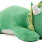Gudisi Weighted Dinosaur Plush Toy, 15.7 Inch Green Dino, Huggable Cotton Stuffed Animal for Kids & Adults, Gift for All Occasions