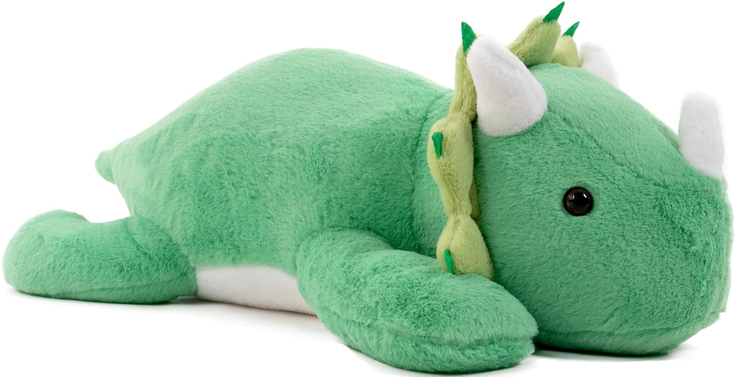 Gudisi 5 Pounds Weighted Dinosaur Stuffed Animals 23.6Inch Large Green Weighted Dino Plush,Huggable Companion For Kids & Adults,