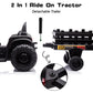 Hikiddo 24V 9Ah Ride-On Tractor for Big Kids, 400W Electric Vehicle with Remote Control - Black