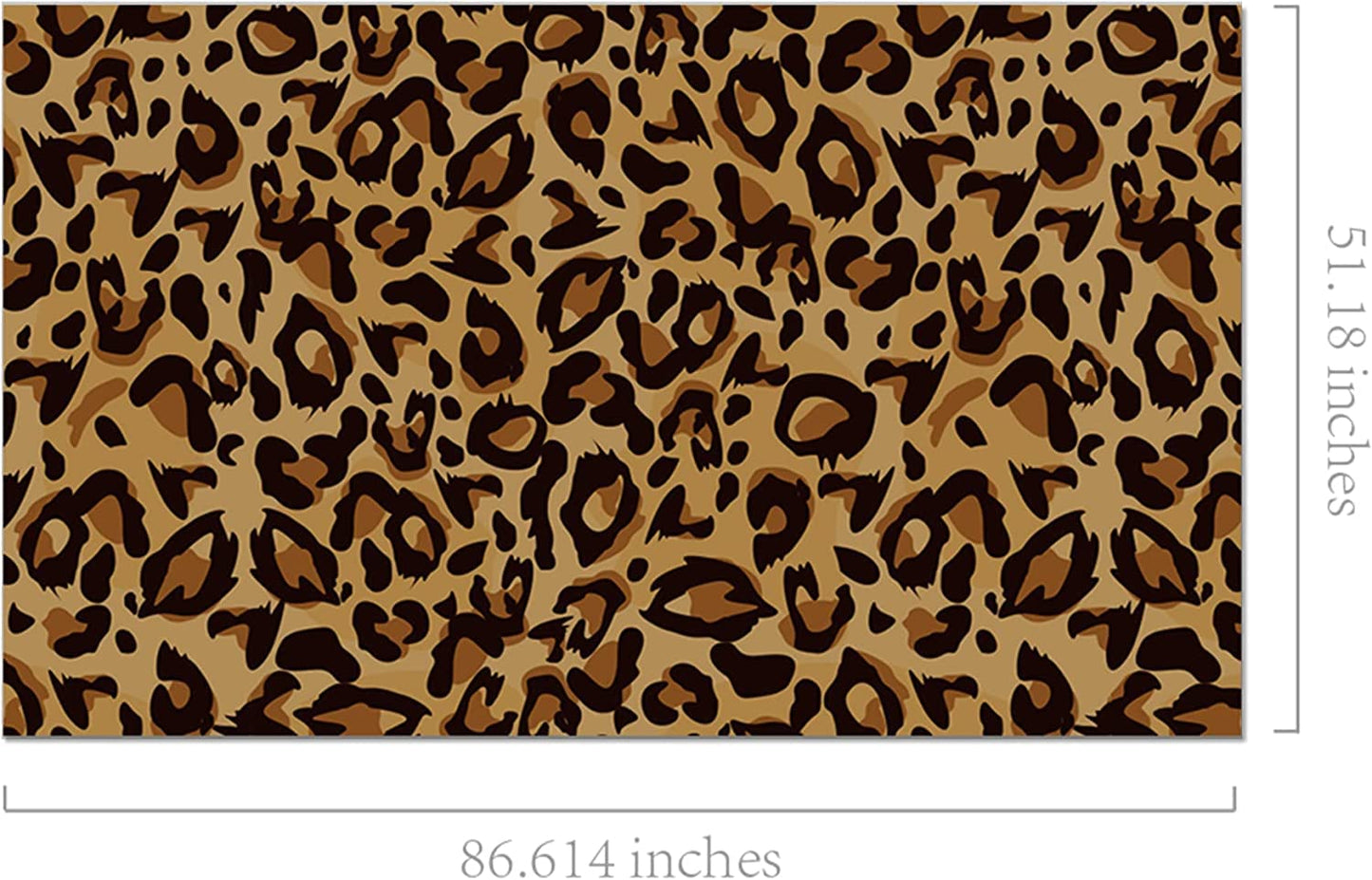 Leopard Table Covers Leopard Print Animal Skin Digital Tablecloth, 2 Pack 54 X 87 Inch Leopard Animal Print Plastic Tablecloth,