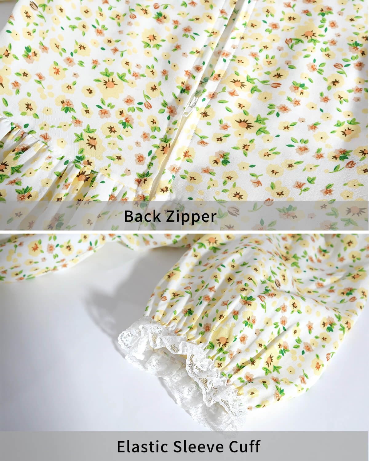 Nuoqi Prairie Dresses For Girls, Pioneer Girl Costume Girls Colonial Dress Girls 10-12, Yellow, X-Large