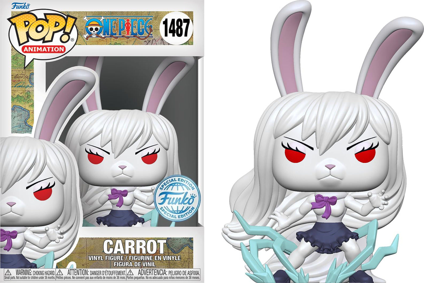 Funko One Piece Carrot Sulong Glow in The Dark Chase Figure 1487 - Orange Exclusive
