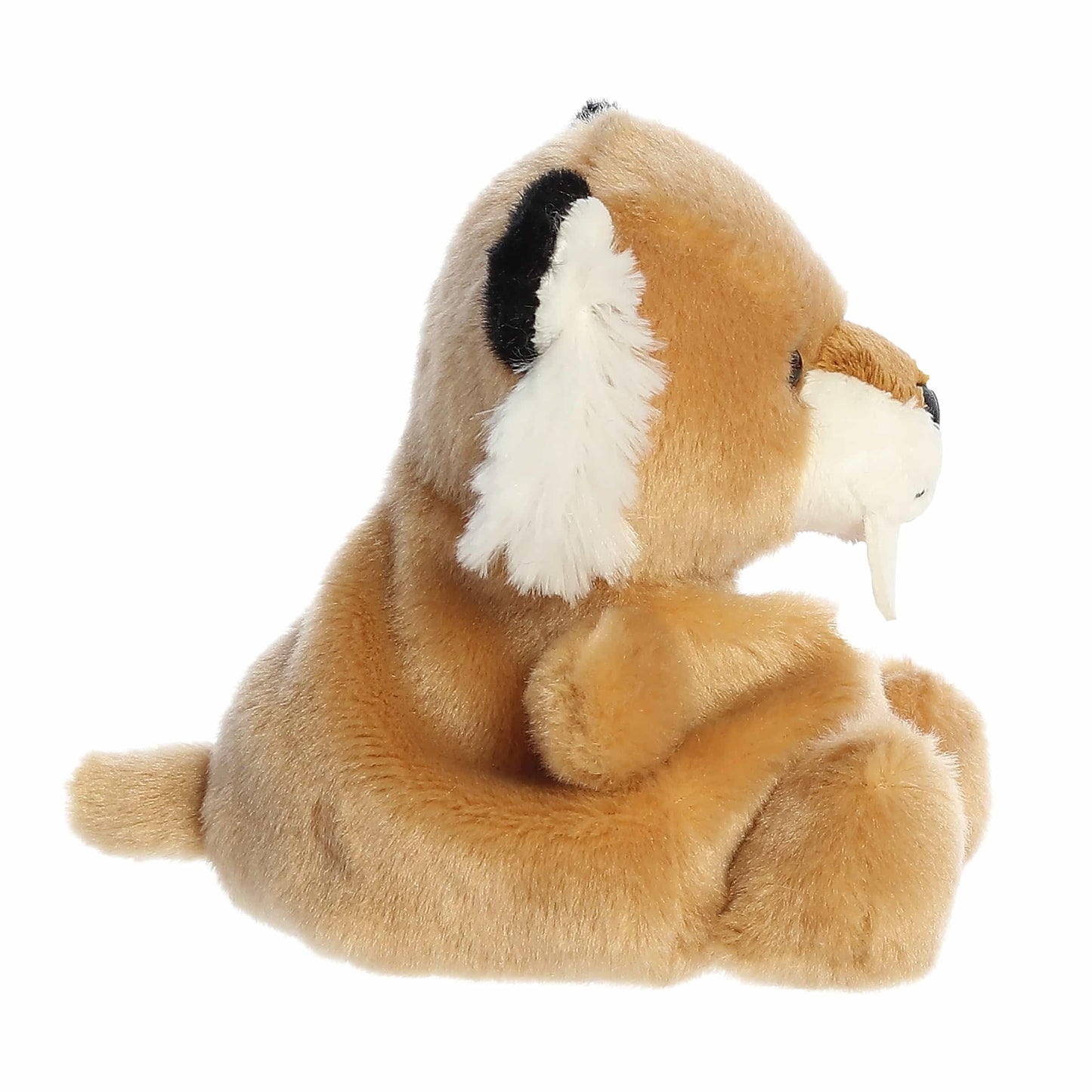 Aurora Adorable Palm Pals Ash Saber Tooth Tiger Stuffed Animal - Fun Collectible Plush for Kids and mature-themed Collectors - Perfect for Decorating Rooms and Birthday Gifts - Brown 5 Inches