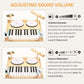 Oathx Kids Piano Keyboard, 25 Keys Digital Piano Toys With Drum Set And Volume Adjustable, 6 In 1 Musical Instruments For Kids Toddlers Baby Children, Wooden Mini Piano Gifts For Girls Boys Ages 3+