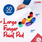 J MARK Complete Toddler Washable Finger Paint Set, Sponge Painting Tools, Large Finger Paint Pad, Tempera Finger Paints, Smock a