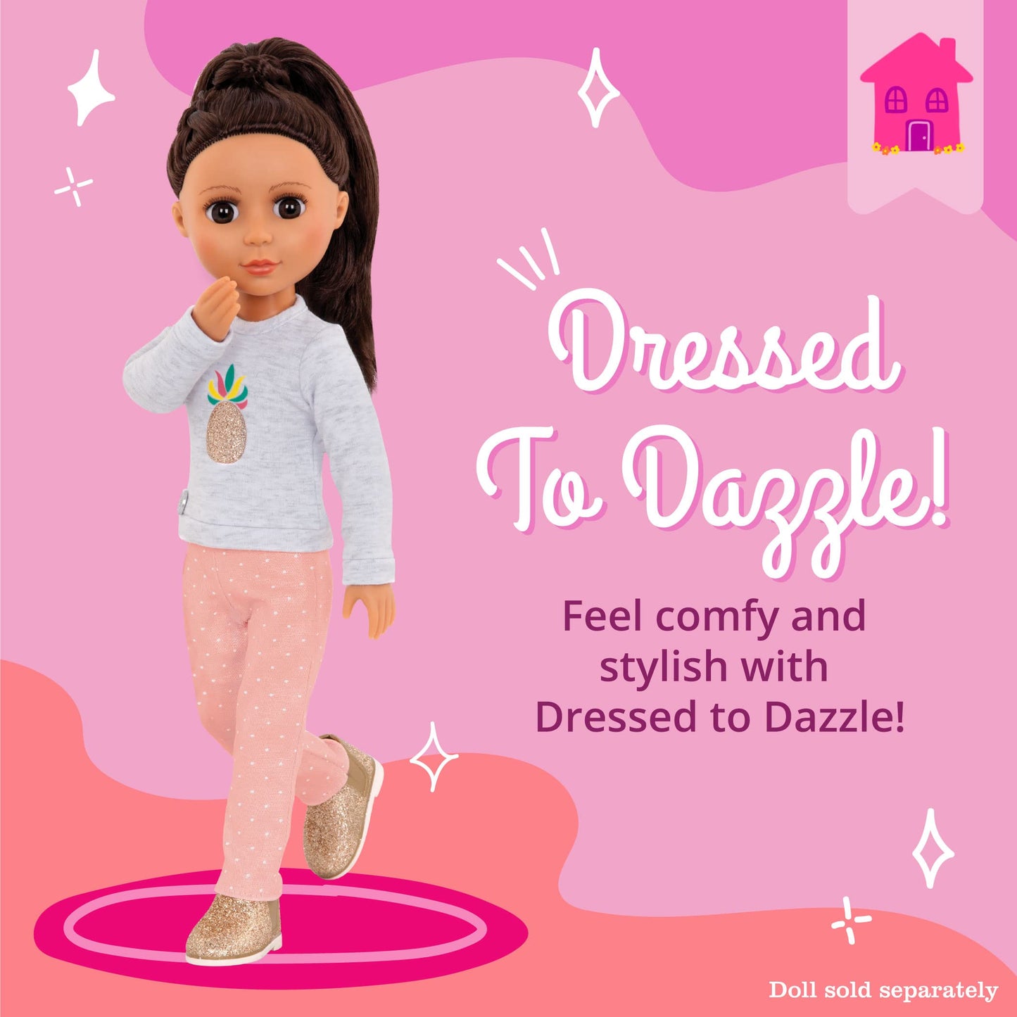 Glitter Girls - Dressed To Dazzle Darling Top & Pant Regular Outfit - 14-Inch Doll Clothes & Accessories For Girls Age 3 & Up – Children’S Toys