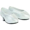 Sophia'S Sparkling High Heels With Closed Toes And Glitter Platform Pumps For 18 Inch Dolls, Silver
