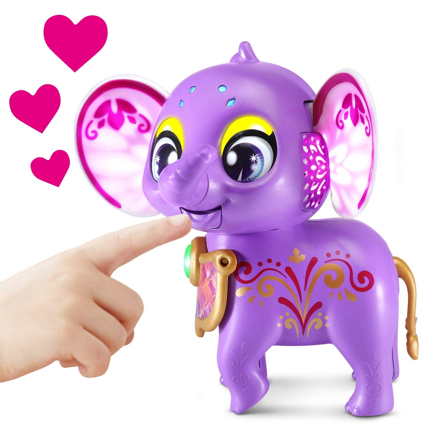 VTech Sparklings Hailey The Elephant - Colorful Interactive Plush Toy for Toddlers, Engaging Learning & Play Experience