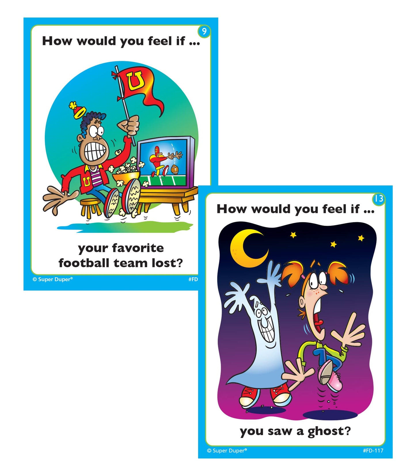 Super Duper Publications | How Would You Feel If Fun Deck | Understanding Feelings and Emotions Flash Cards | Educational Learni