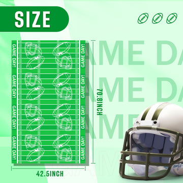 Irenare Football Tablecloth Plastic Football Party Decoration Disposable Football Themed Table Cover Touchdown Table Cloths for