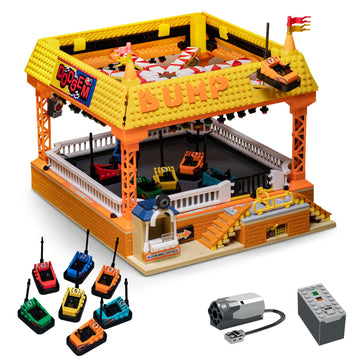 Bumper Cars Building Blocks Set. Large Amusement Park Model Kit For Teen Boys Son, Girls, Nephews, Block Lovers. Kids Puzzles Wi