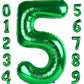 Dark Green Number 5 Balloon 40 Inch For Boy Girl Birthday Party Decorations, Five Year Old Balloon Decorations, 5 15 Number Ball