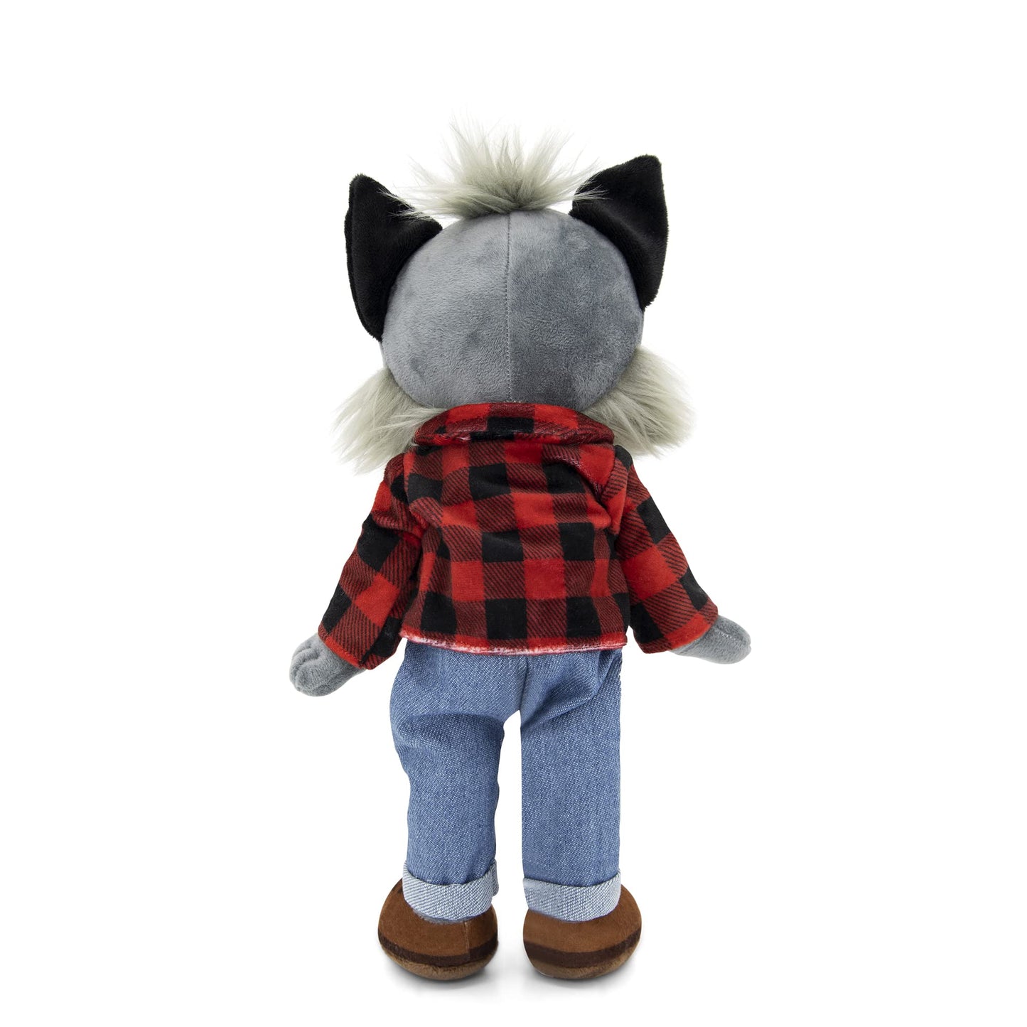 Playtime by Eimmie Soft Baby Doll Walter The Wolf - 14 Plush Rag Doll with Embroidered Features for Girls, Boys, Toddlers & Infa