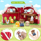 Letapapa Farm Animals Big Barn Toy, Educational Montessori Playset, Red, for Toddlers 1-3 Years, Model LE-GCplayset-10