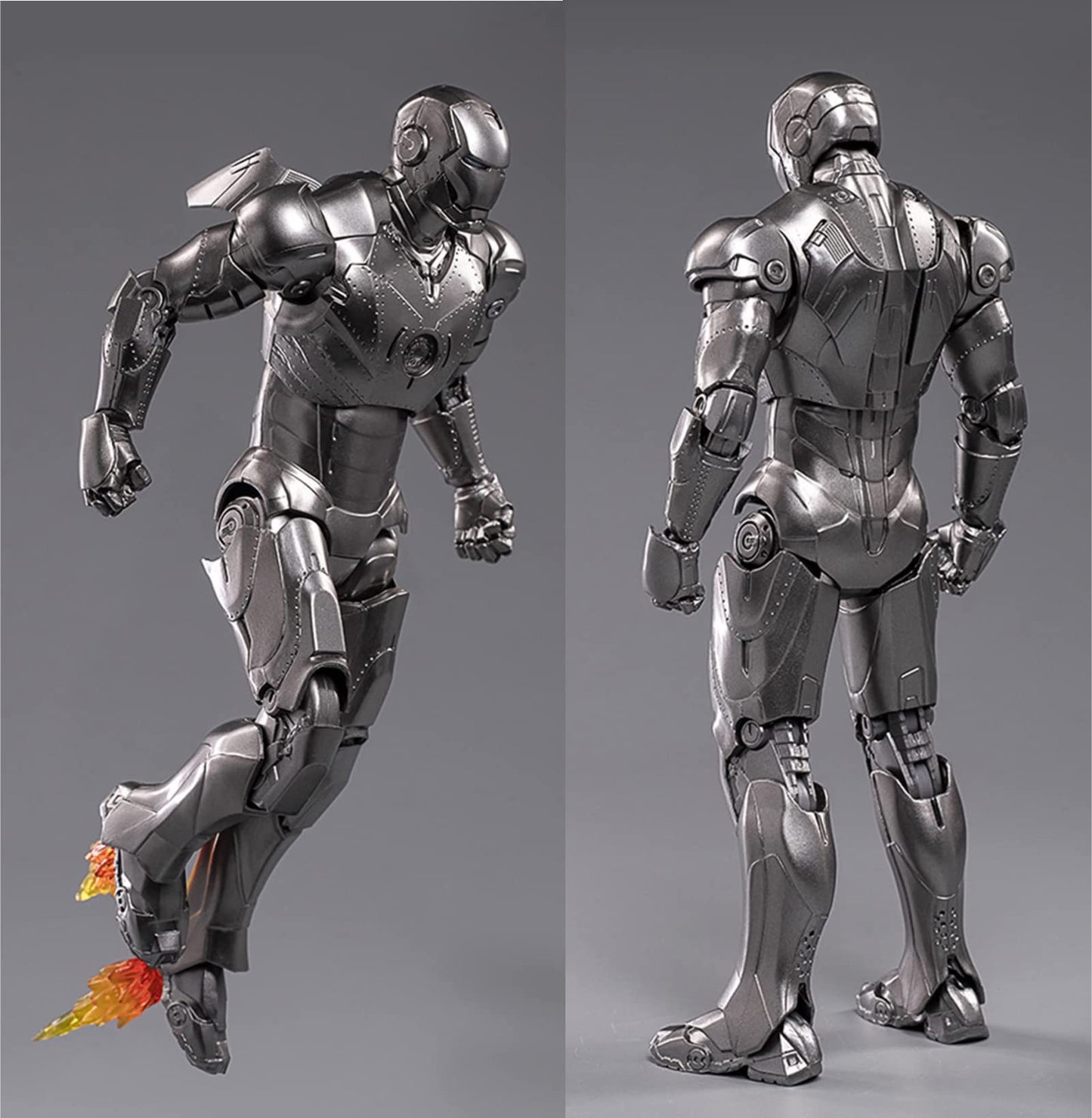 Lonullymege Ironman Mk2 Collectible Action Figure,7 Inch 10Th Anniversary Metal Texture Painting Movable Mark Model Toys (Mk Ii)