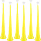 Cagemoga 6 Pieces Collapsible Stadium Horn 24 Inch Plastic Trumpet Horn Stadium Horn Noise Maker For Sporting Events Sports Themed Party Supplies (Yellow)