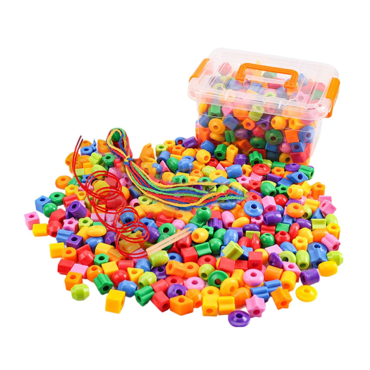 Loom Tree Lacing Beads Multicolor Preschool Toys Threading Toy For Ages 3 4 5 Year Old 80 Beads | Toys For Baby | Developmental 