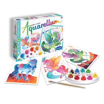 Sentosphère Aquarellum Unicorns And Pegasus Watercolor Painting Kit