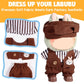 AICase for Labubu Clothes/for Labubu Outfits Clothes Set for 17cm Lububu Doll 3 Piece Set Hat Clothing for LA BUBU  Boys and Girls Stylish Adorable Dolls Clothes Accessories (No Doll)_08
