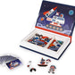 Janod - Magneti'Book Universe - 70 - Part Educational Magnetic Game Teaches Fine Motor Skills And Imagination - Suitable For Ages 3 And Up, J02589, White