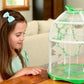 Uncle Milton Butterfly Farm Live Habitat - STEM Toy for Kids 6+ - Green - Observe Caterpillars Transform into Butterflies - Model 00057
