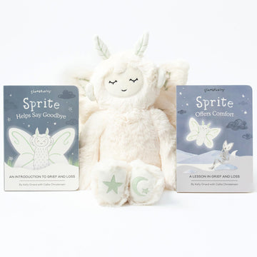 Slumberkins 14'' Sprite Kin & 2 Board Books Complete Set Bundle | Supports Grief & Loss, Acceptance & Resilience | Social Emotio