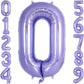 AIQINHU Purple Foil Number 0 Balloon, 40 Inch Giant Mylar Balloon for Birthday Party Decorations and Anniversaries