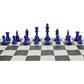 We Games Color Bright Plastic Staunton Tournament Chess Pieces With 3.75 In. King - Half Chess Set Of Chess Pieces Only, Blue